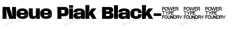 Neue Piak Black字体转换